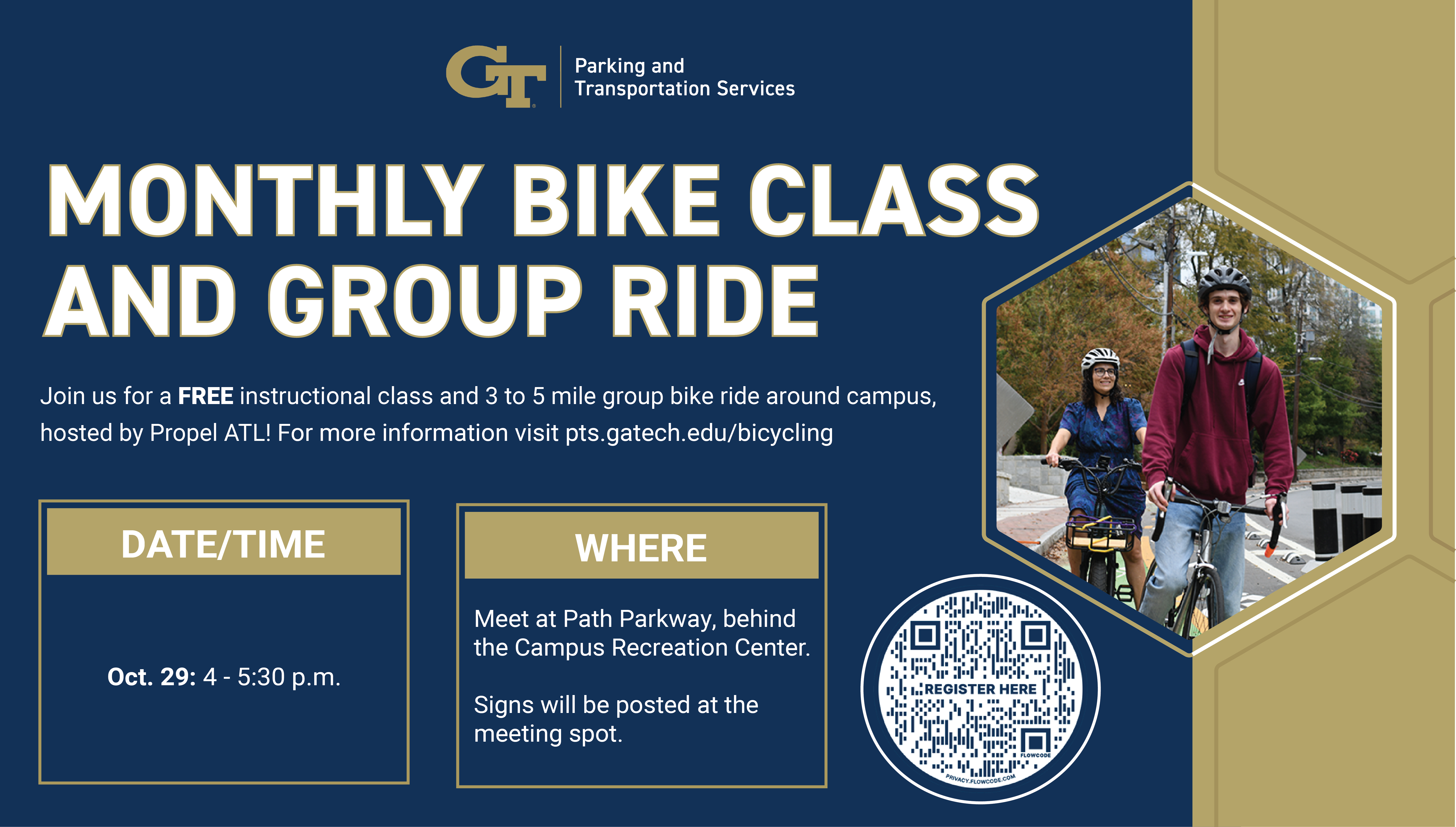 Group Bike Ride and Class - Oct. 29, 2025 | Campus Calendar